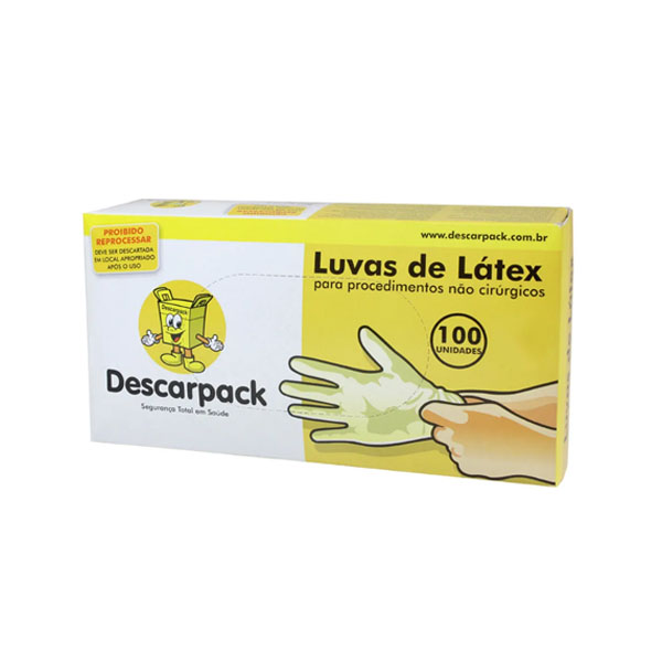 Luva Latex com Pó - G - 100 uni - Descarpack